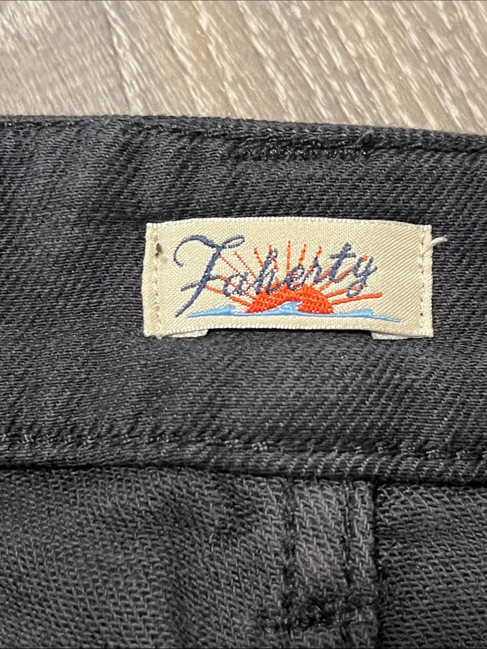 WEEKEND SALE! Faherty Terry Patch Pocket Pants-27-Gray - Picture 3 of 6